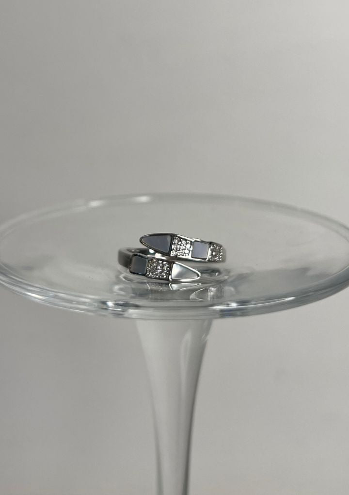 Silver Slytherin Ring